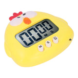 Digital Kitchen Timer Countup Countdown Cartoon Animal Sound Flash Alert Easy Operation with Stand for Cooking Teaching Yellow Chick