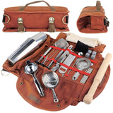 Bartending Tool Bag Portable Large Capacity Stylish Adjustable Shoulder Strap Bartender Kit Bag for Camping Parties Coffee