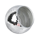 Disco Ball Ice Bucket Plastic Large Capacity Party Drink Bucket for Beer Cocktail Wine Silver - Side View