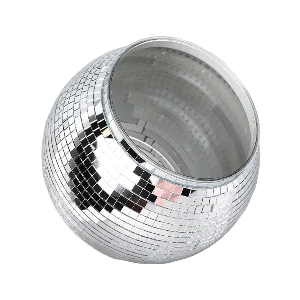 Disco Ball Ice Bucket Plastic Large Capacity Party Drink Bucket for Beer Cocktail Wine Silver