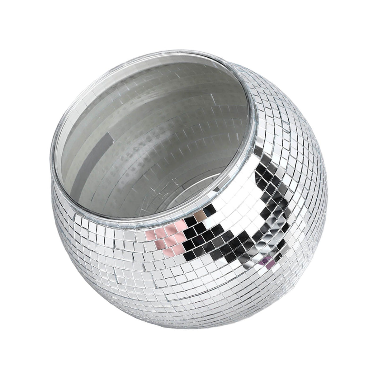 Disco Ball Ice Bucket Plastic Large Capacity Party Drink Bucket for Beer Cocktail Wine Silver