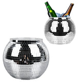 Disco Ball Ice Bucket Plastic Large Capacity Party Drink Bucket for Beer Cocktail Wine Silver - Extra Image