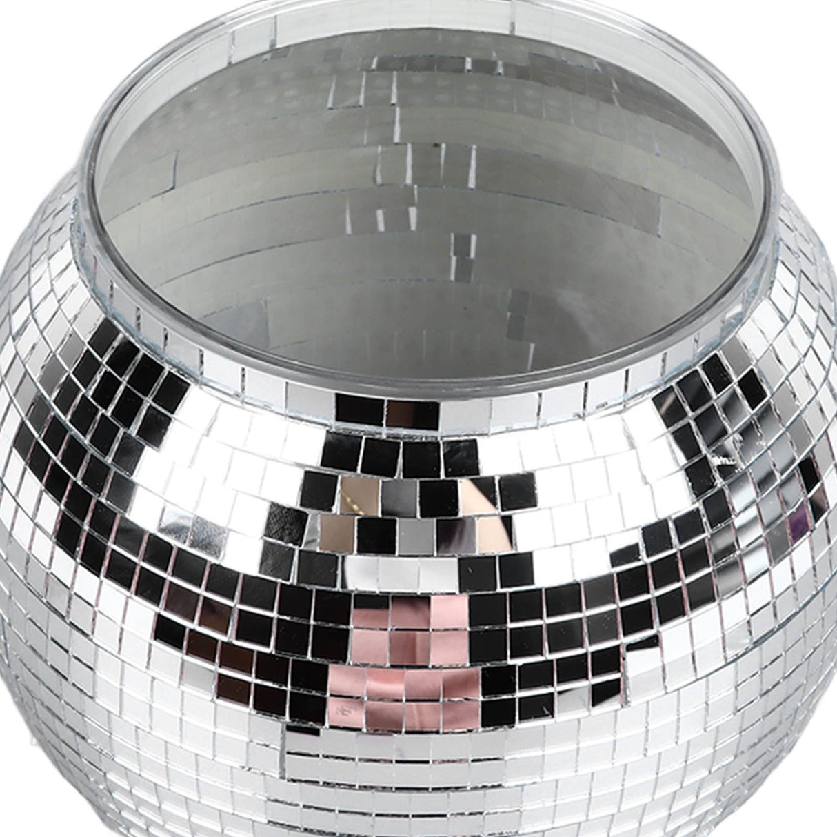 Disco Ball Ice Bucket Plastic Large Capacity Party Drink Bucket for Beer Cocktail Wine Silver