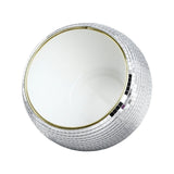 Ball Ice Bucket Plastic Beverage Tub Mirror Party Decor Bucket for Wine Cold Drinks Milky White Gold Edges