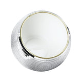 Ball Ice Bucket Plastic Beverage Tub Mirror Party Decor Bucket for Wine Cold Drinks Milky White Gold Edges - Extra Image