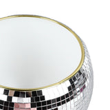 Ball Ice Bucket Plastic Beverage Tub Mirror Party Decor Bucket for Wine Cold Drinks Milky White Gold Edges - Extra Image