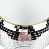Ball Ice Bucket Plastic Beverage Tub Mirror Party Decor Bucket for Wine Cold Drinks Milky White Gold Edges