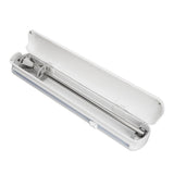 Plastic Wrap Dispenser with Slide Cutter Smooth Cutting Adjustable Reusable Cling Film Dispenser for Tin Foil S 37x6.5cm - Rear View