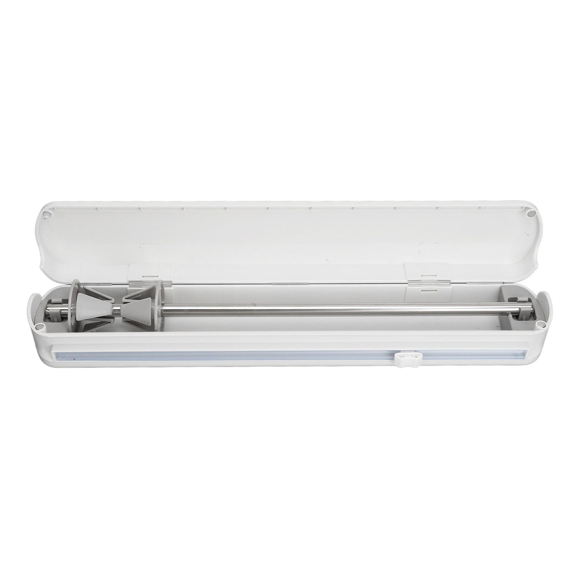 Plastic Wrap Dispenser with Slide Cutter Smooth Cutting Adjustable Reusable Cling Film Dispenser for Tin Foil S 37x6.5cm
