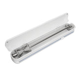 Plastic Wrap Dispenser with Slide Cutter Smooth Cutting Adjustable Reusable Cling Film Dispenser for Tin Foil S 37x6.5cm - Low Angle