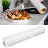 Plastic Wrap Dispenser with Slide Cutter Smooth Cutting Adjustable Reusable Cling Film Dispenser for Tin Foil S 37x6.5cm - Extra Image