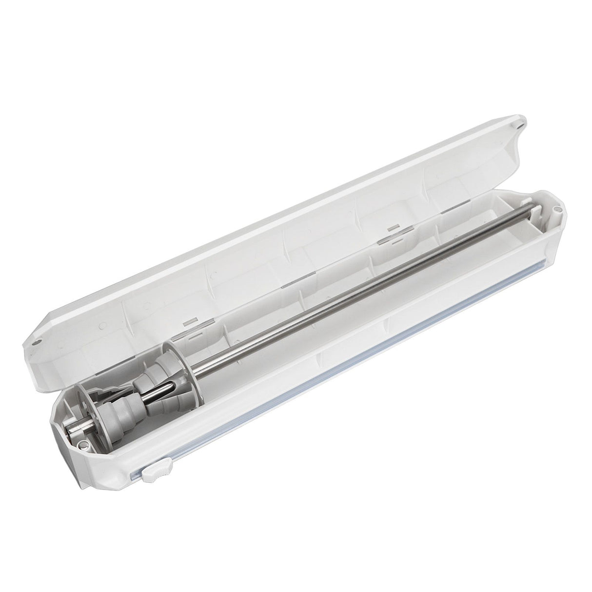 Plastic Wrap Dispenser with Slide Cutter Smooth Cutting Adjustable Reusable Cling Film Dispenser for Tin Foil M 38.5x7.5cm