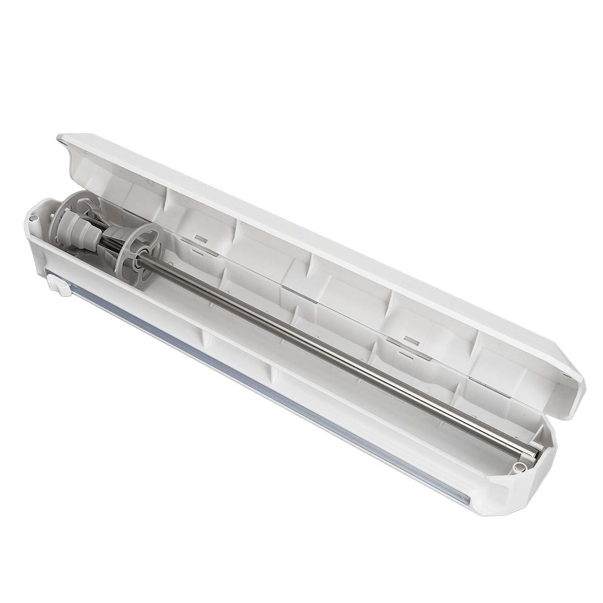 Plastic Wrap Dispenser with Slide Cutter Smooth Cutting Adjustable Reusable Cling Film Dispenser for Tin Foil M 38.5x7.5cm