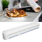Plastic Wrap Dispenser with Slide Cutter Smooth Cutting Adjustable Reusable Cling Film Dispenser for Tin Foil M 38.5x7.5cm - Extra Image