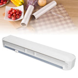 Plastic Wrap Dispenser with Slide Cutter Smooth Cutting Adjustable Reusable Cling Film Dispenser for Tin Foil M 38.5x7.5cm