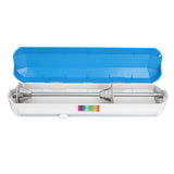Plastic Wrap Dispenser with Slide Cutter Smooth Cutting Adjustable Reusable Cling Film Dispenser for Tin Foil L 38x9.8cm - 45-Degree Angle