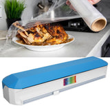 Plastic Wrap Dispenser with Slide Cutter Smooth Cutting Adjustable Reusable Cling Film Dispenser for Tin Foil L 38x9.8cm
