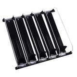 Drink Organizer for Fridge Spring Loaded Adjustable Push Rod Slide Rail Soda Can Dispenser for Beer Beverages 38cm Black