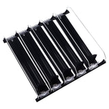 Drink Organizer for Fridge Spring Loaded Adjustable Push Rod Slide Rail Soda Can Dispenser for Beer Beverages 38cm Black - Extra Image