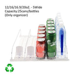 Drink Organizer for Fridge Spring Loaded Adjustable Push Rod Slide Rail Soda Can Dispenser for Beer Beverages 38cm Black