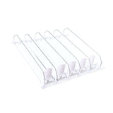 Drink Organizer for Fridge Spring Loaded Adjustable Push Rod Slide Rail Soda Can Dispenser for Beer Beverages 38cm White