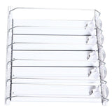 Drink Organizer for Fridge Spring Loaded Adjustable Push Rod Slide Rail Soda Can Dispenser for Beer Beverages 38cm White - Rear View