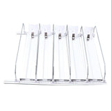 Drink Organizer for Fridge Spring Loaded Adjustable Push Rod Slide Rail Soda Can Dispenser for Beer Beverages 38cm White