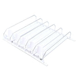 Drink Organizer for Fridge Spring Loaded Adjustable Push Rod Slide Rail Soda Can Dispenser for Beer Beverages 38cm White