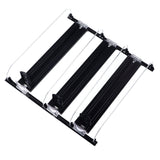 38cm Drink Organizer for Fridge Automatic Pusher Glide 12oz 16oz 20oz Soda Dispenser for Fridge Width Adjustable E Shaped 38cm Black