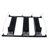 38cm Drink Organizer for Fridge Automatic Pusher Glide 12oz 16oz 20oz Soda Dispenser for Fridge Width Adjustable E Shaped 38cm Black - Low Angle