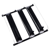38cm Drink Organizer for Fridge Automatic Pusher Glide 12oz 16oz 20oz Soda Dispenser for Fridge Width Adjustable E Shaped 38cm Black