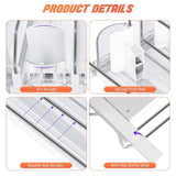 38cm Drink Organizer for Fridge Automatic Pusher Glide 12oz 16oz 20oz Soda Dispenser for Fridge Width Adjustable E Shaped 38cm Black
