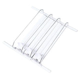38cm Drink Organizer for Fridge Automatic Pusher Glide 12oz 16oz 20oz Soda Dispenser for Fridge Width Adjustable E Shaped 38cm White