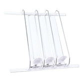 38cm Drink Organizer for Fridge Automatic Pusher Glide 12oz 16oz 20oz Soda Dispenser for Fridge Width Adjustable E Shaped 38cm White