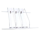 38cm Drink Organizer for Fridge Automatic Pusher Glide 12oz 16oz 20oz Soda Dispenser for Fridge Width Adjustable E Shaped 38cm White - Rear View