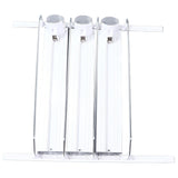 38cm Drink Organizer for Fridge Automatic Pusher Glide 12oz 16oz 20oz Soda Dispenser for Fridge Width Adjustable E Shaped 38cm White