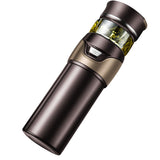 Tea Bottle with Infuser Tea Tumbler Stainless Steel Double Layer Insulated Cup for Men Daily Office Home Brown - Top-Down View