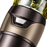 Tea Bottle with Infuser Tea Tumbler Stainless Steel Double Layer Insulated Cup for Men Daily Office Home Brown - Low Angle