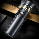 Tea Bottle with Infuser Tea Tumbler Stainless Steel Double Layer Insulated Cup for Men Daily Office Home Brown - Extra Image