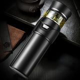 Tea Bottle with Infuser Tea Tumbler Stainless Steel Double Layer Insulated Cup for Men Daily Office Home Brown - Extra Image
