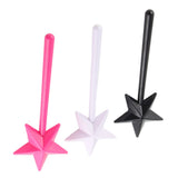 3Pcs Magical Salt Pepper Shakers Star Shaped Magic Wand Salt Pepper Shakers Magic Stick Refillable Seasonings Spices Dispenser Pink Black White - 45-Degree Angle