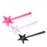 3Pcs Magical Salt Pepper Shakers Star Shaped Magic Wand Salt Pepper Shakers Magic Stick Refillable Seasonings Spices Dispenser Pink Black White