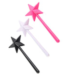 3Pcs Magical Salt Pepper Shakers Star Shaped Magic Wand Salt Pepper Shakers Magic Stick Refillable Seasonings Spices Dispenser Pink Black White