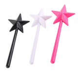 3Pcs Magical Salt Pepper Shakers Star Shaped Magic Wand Salt Pepper Shakers Magic Stick Refillable Seasonings Spices Dispenser Pink Black White