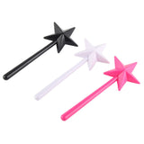 3Pcs Magical Salt Pepper Shakers Star Shaped Magic Wand Salt Pepper Shakers Magic Stick Refillable Seasonings Spices Dispenser Pink Black White