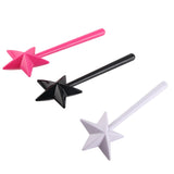 3Pcs Magical Salt Pepper Shakers Star Shaped Magic Wand Salt Pepper Shakers Magic Stick Refillable Seasonings Spices Dispenser Pink Black White