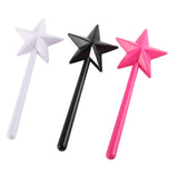 3Pcs Magical Salt Pepper Shakers Star Shaped Magic Wand Salt Pepper Shakers Magic Stick Refillable Seasonings Spices Dispenser Pink Black White