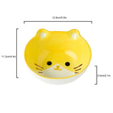 Kids Bowl Ceramic Cute Cartoon Animal Shape Rice Bowls Reusable Dinner Tableware for Serving Soup Cereal Pasta Ice Cream Cat - Extra Image