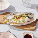 5in Beautiful Ceramic Bowl Purple Exquisite Ceramic Soup Bowls for Salad Pasta Rice Dessert - Extra Image