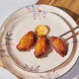 5in Beautiful Ceramic Bowl Purple Exquisite Ceramic Soup Bowls for Salad Pasta Rice Dessert